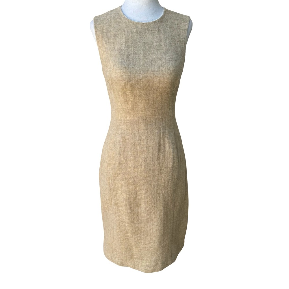 KORS Michael Kors Vintage Minimalist Old Money Wool Sleeveless Sheath Dress 6